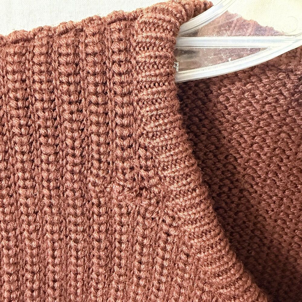 Vintage Salvatore Ferragamo Cardigan Womens Brown Gold Buttons Italy Knit Pocket - Picture 15 of 16